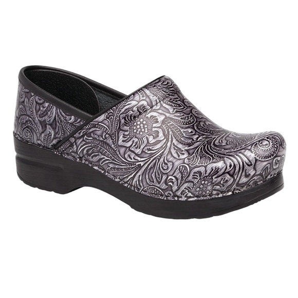 Dansko Shoes - DANSKO Professional Tooled Grey Patent Clog 40 US 9.5-10 Leather Comfort Shoes